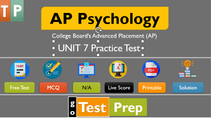 Ap psych unit 7 practice test