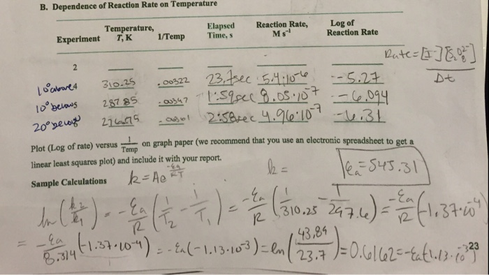 Kinetics of an iodine clock reaction pre lab answers