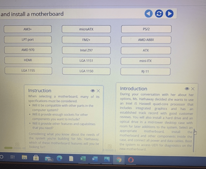 Advanced hardware lab 2-5: select and install a motherboard